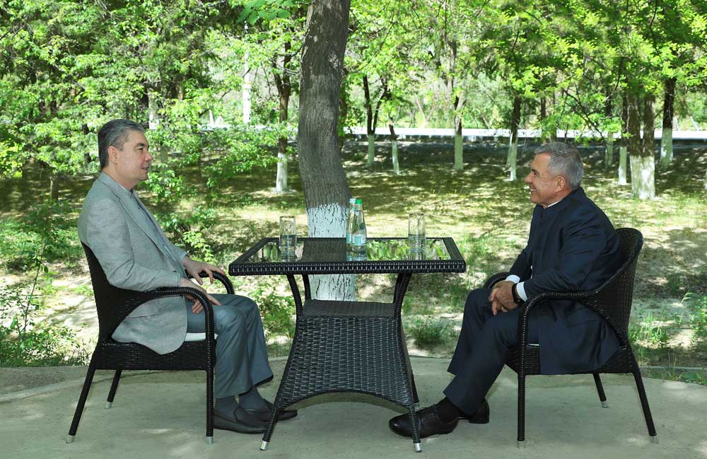 Встреча Национального Лидера туркменского народа, Председателя Халк Маслахаты с главой Республики Татарстан Российской Федерации