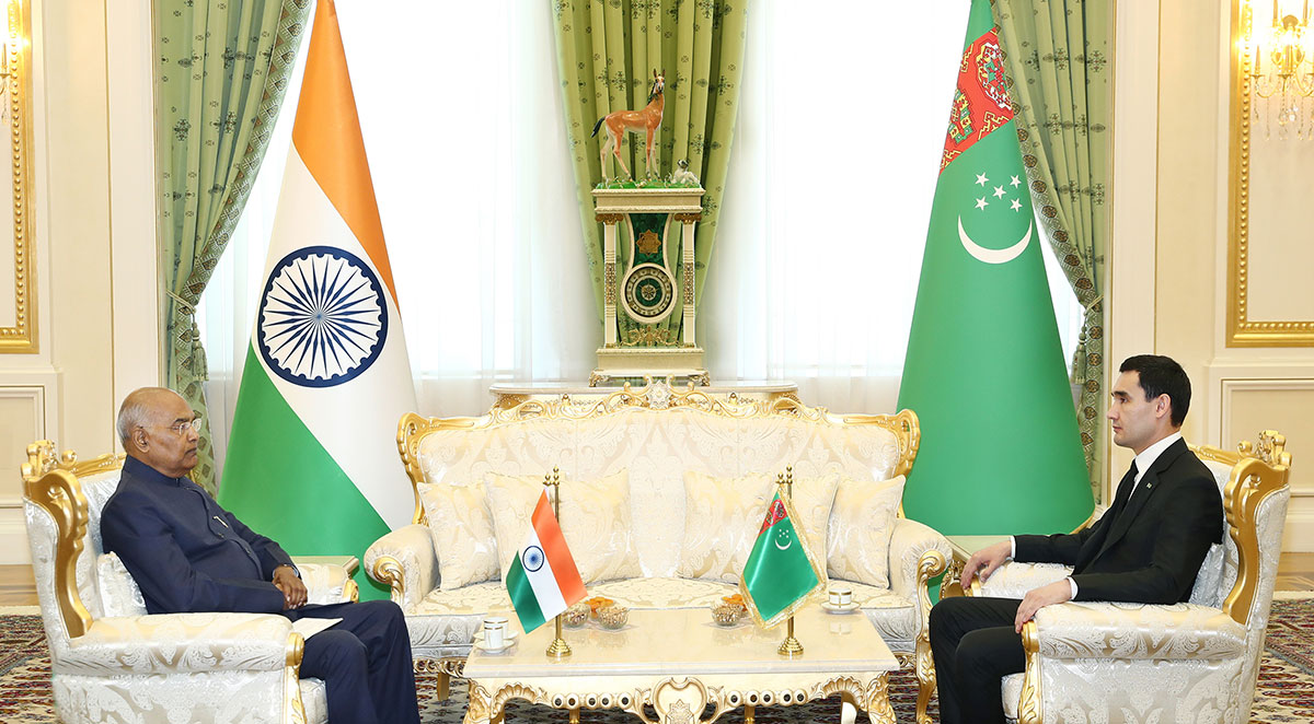 Переговоры между Президентом Сердаром Бердымухамедовым и Президентом Рамом Натхом Ковиндом