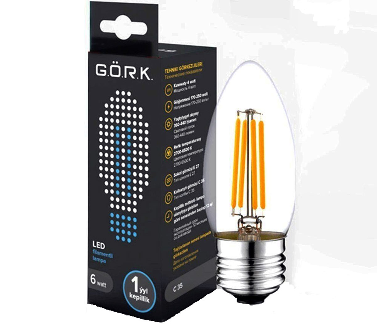 Türkmen kompaniýasy «GÖRK» filament lampalarynyň täze görnüşlerini önümçiligine goşdy