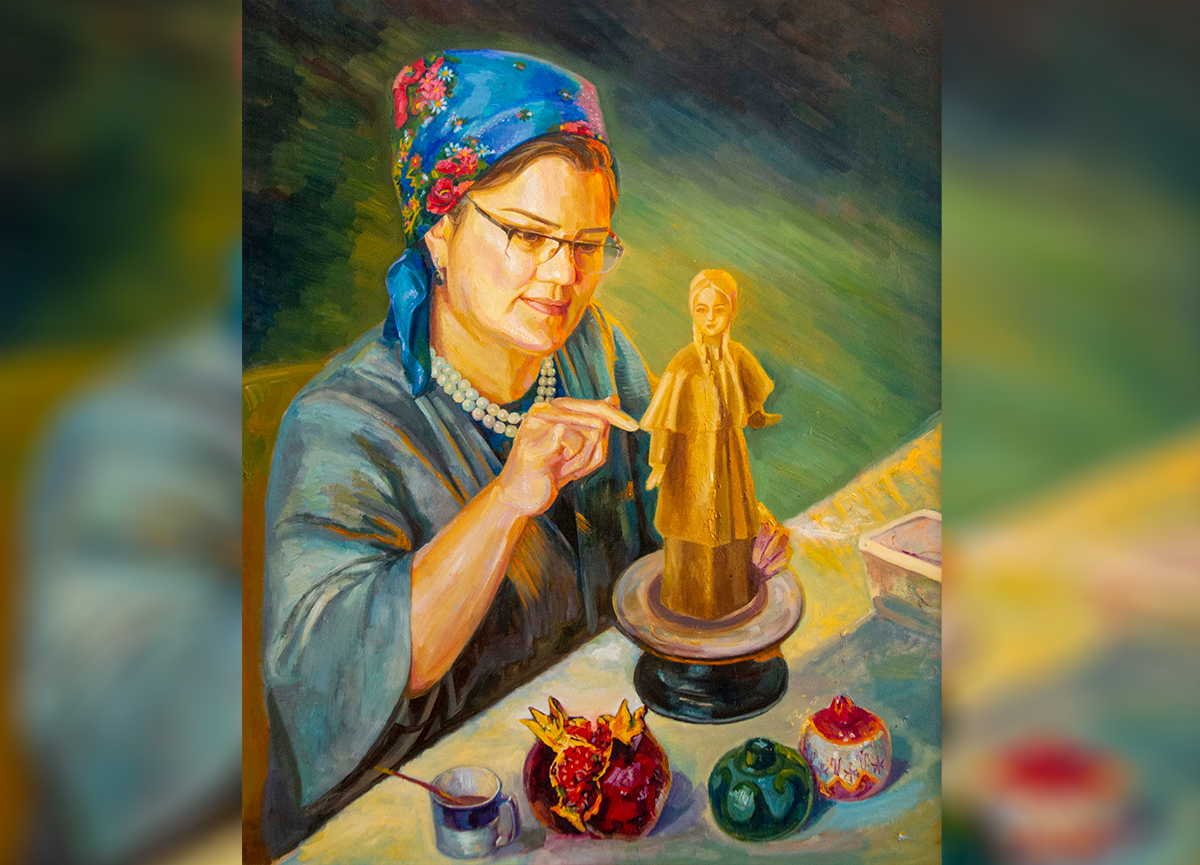 Произведения туркменских художников к своему профессиональному празднику
