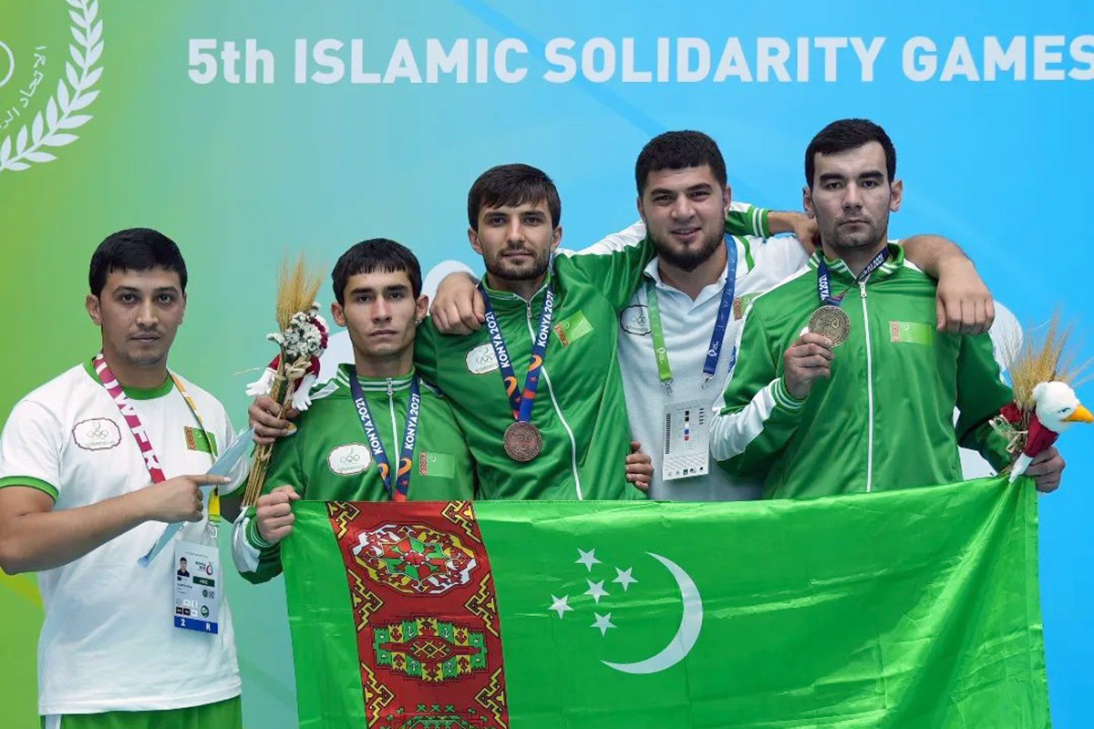 Kickboxers of Turkmenistan won six medals at the 5th Islamic Solidarity Games