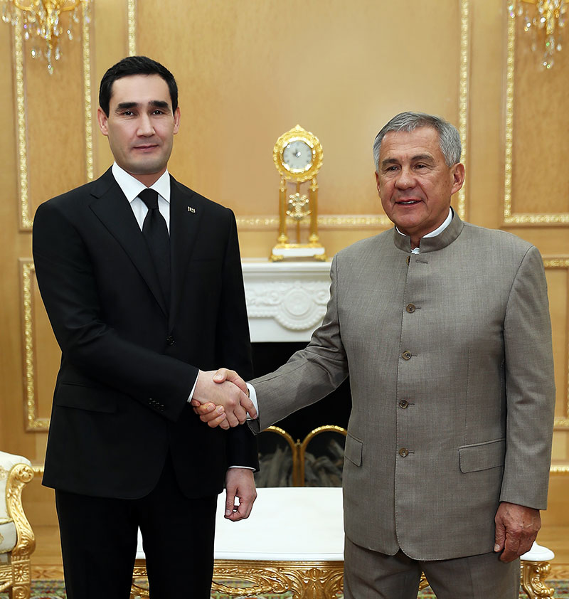 Türkmenistanyň Prezidenti Russiýa Federasiýasynyň Tatarystan Respublikasynyň Prezidenti bilen duşuşdy