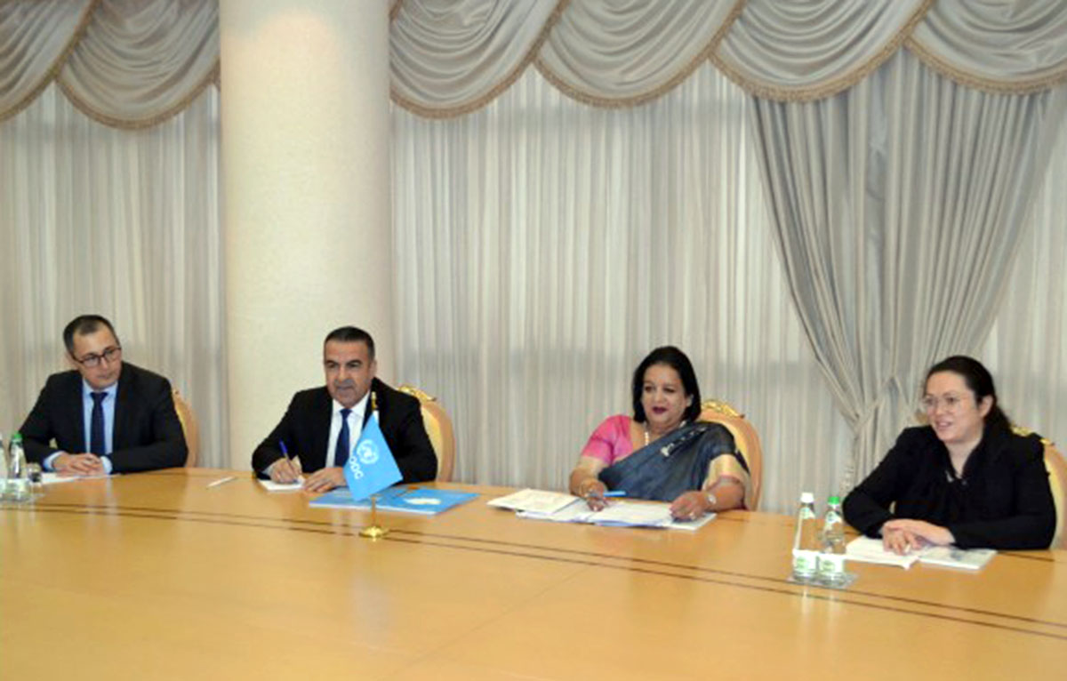 A meeting with a delegation of the UNODC Regional Office was held at the MFA of Turkmenistan