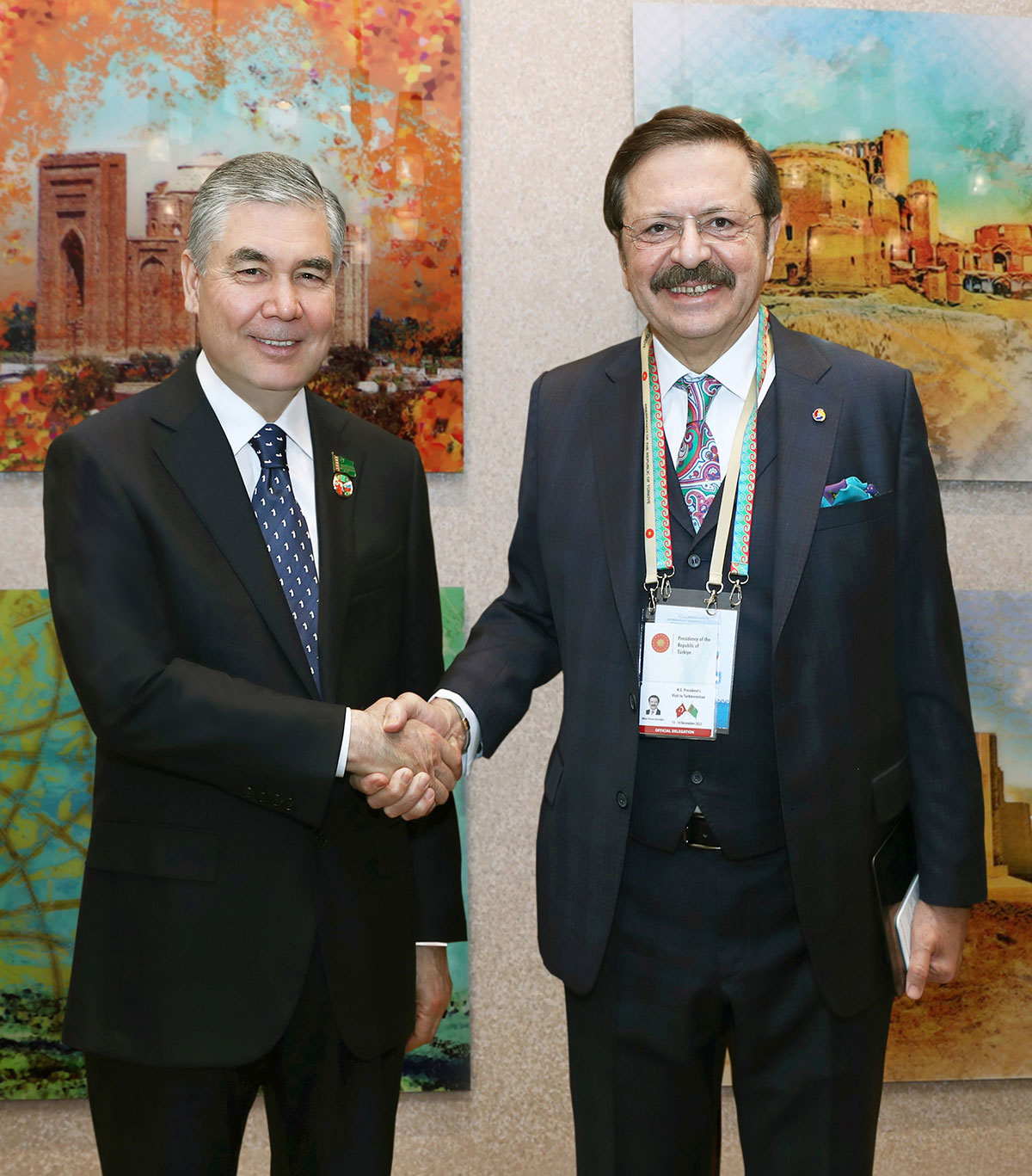 Türkmenistanyň Milli Geňeşiniň Halk Maslahatynyň Başlygynyň Türkiýäniň Palatalar we  biržalar birleşiginiň başlygy bilen duşuşygy