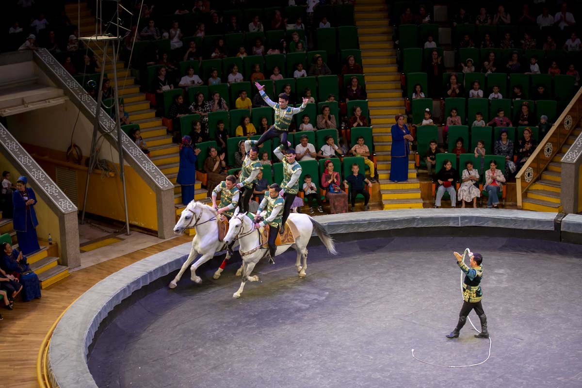 Circus performance in honour of the National holiday Day of the Horse