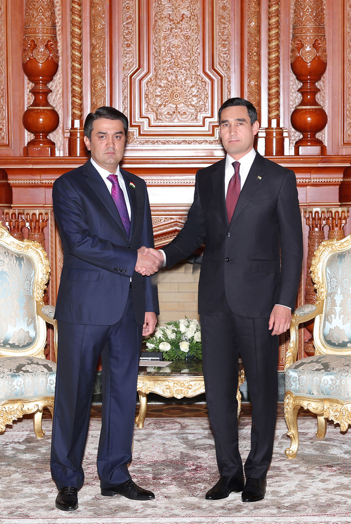 Türkmenistanyň Prezidentiniň Täjigistan Respublikasynyň Oli Majlisiniň Milli Majlisiniň  Başlygy bilen duşuşygy