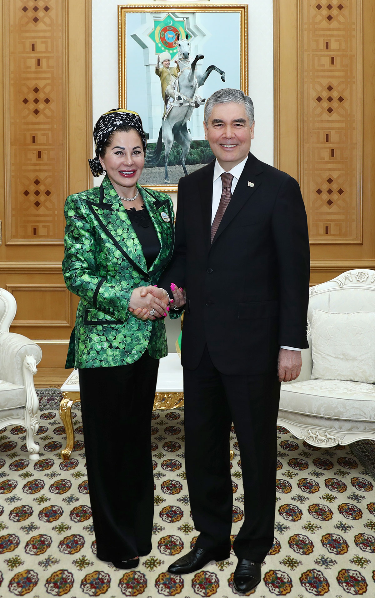 Meeting of the Chairman of the Halk Maslahaty of Turkmenistan with the head of the Eurasian Equestrian Association