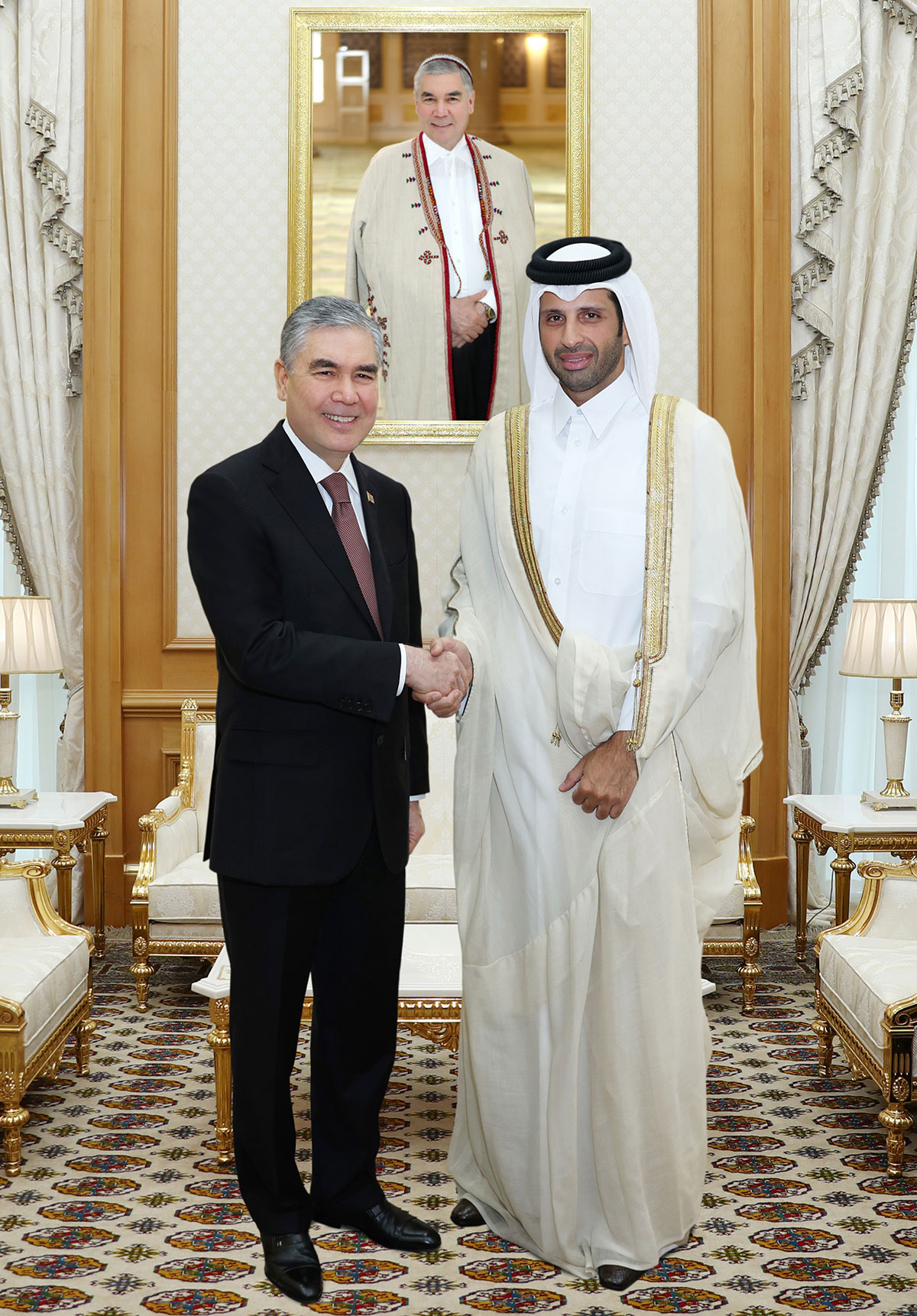 Meeting of the National Leader of the Turkmen people with the Secretary General of the Qatar Equestrian Federation