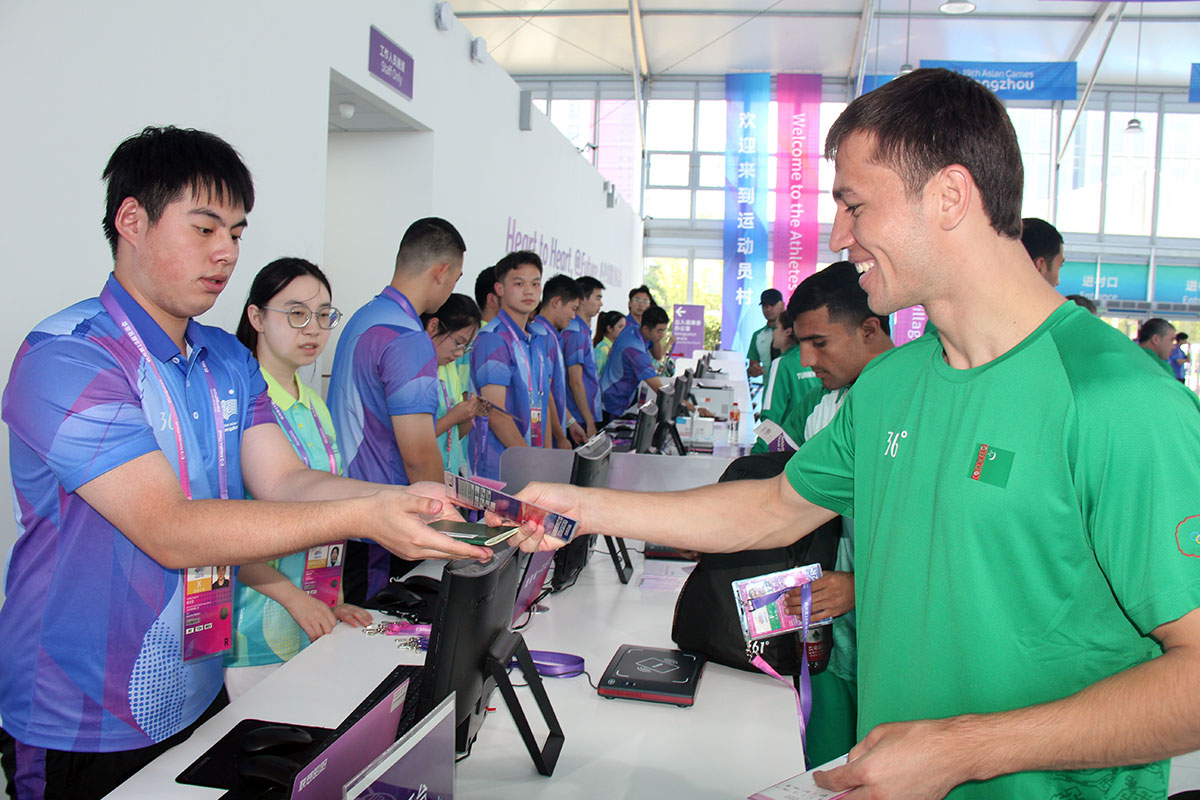 Спортсмены Туркменистана присоединились в Деревне атлетов к участникам Азиатских игр