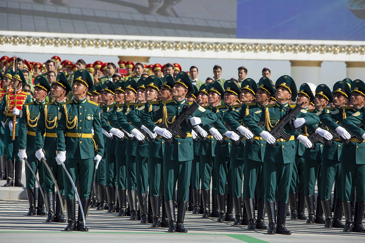 A festive parade dedicated to the Independence Day of Turkmenistan began in Ashgabat