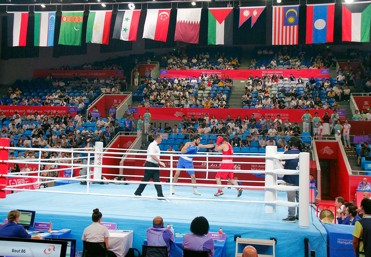 A boxer from Turkmenistan made it to the quarterfinals at the Asian Games in Hangzhou