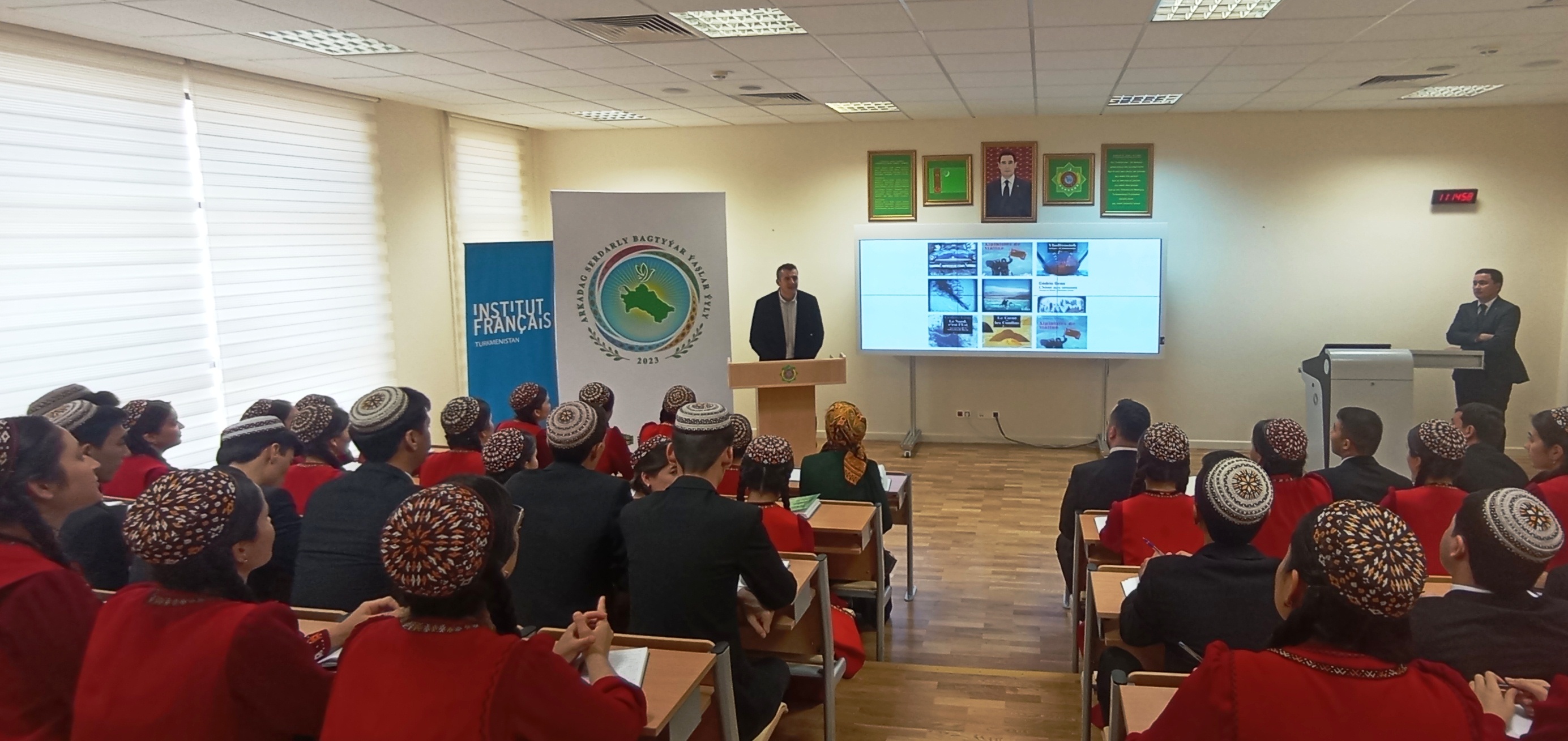 The French travel writer visited two universities in Ashgabat