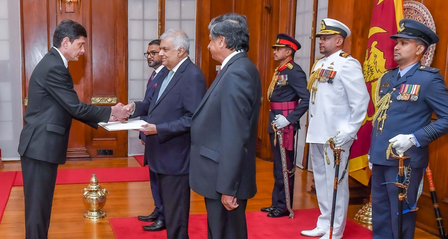 The Ambassador of Turkmenistan presented his credentials to the President of Sri Lanka