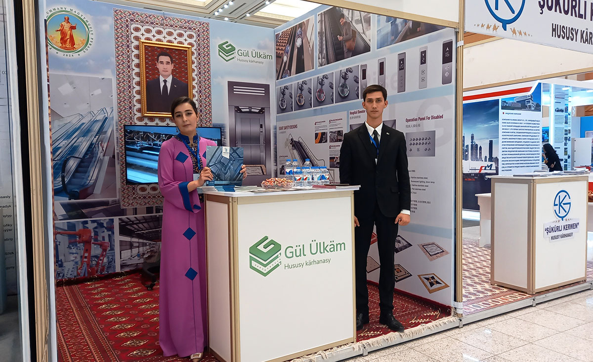 The "Gül ülkäm" company provides services for the installation of elevator equipment in Turkmenistan