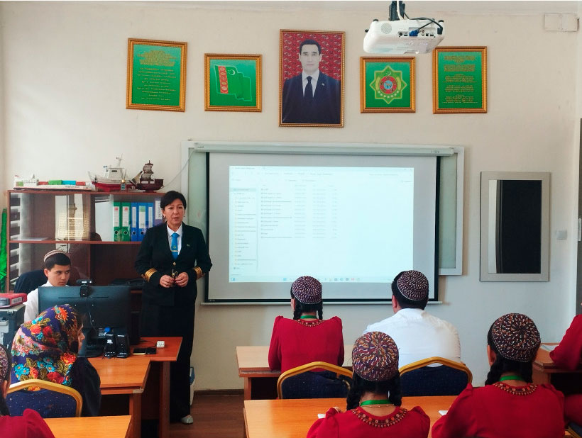 A seminar on the role of transport in the economy was held at the Turkmenbashy Maritime School