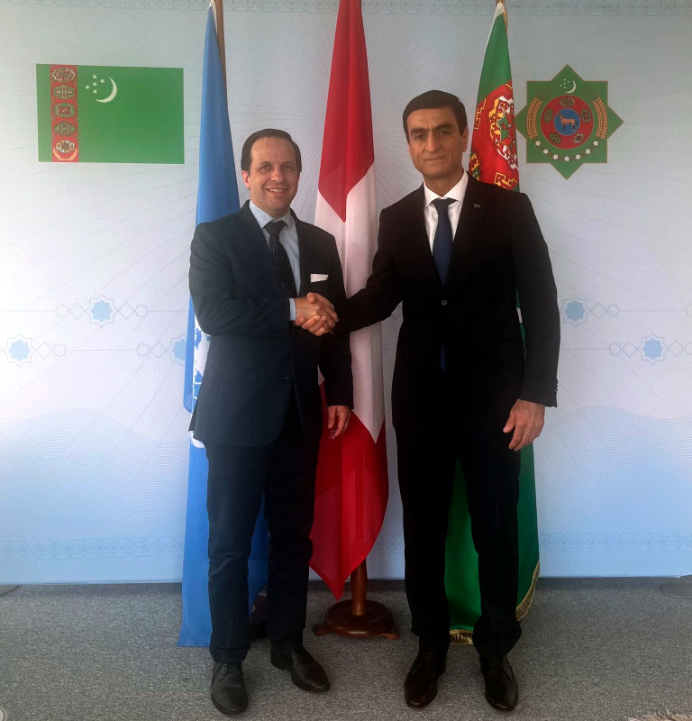 В Женеве состоялась встреча Постоянного представителя Туркменистана при ЮНОГ с представителем Университета мира