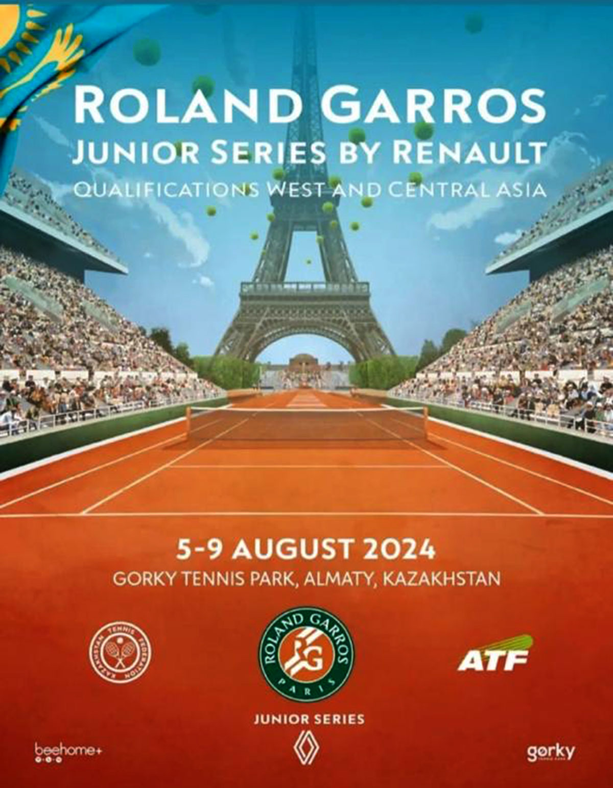 A Turkmen tennis player will take part in the Roland Garros junior qualifying tournament for the first time