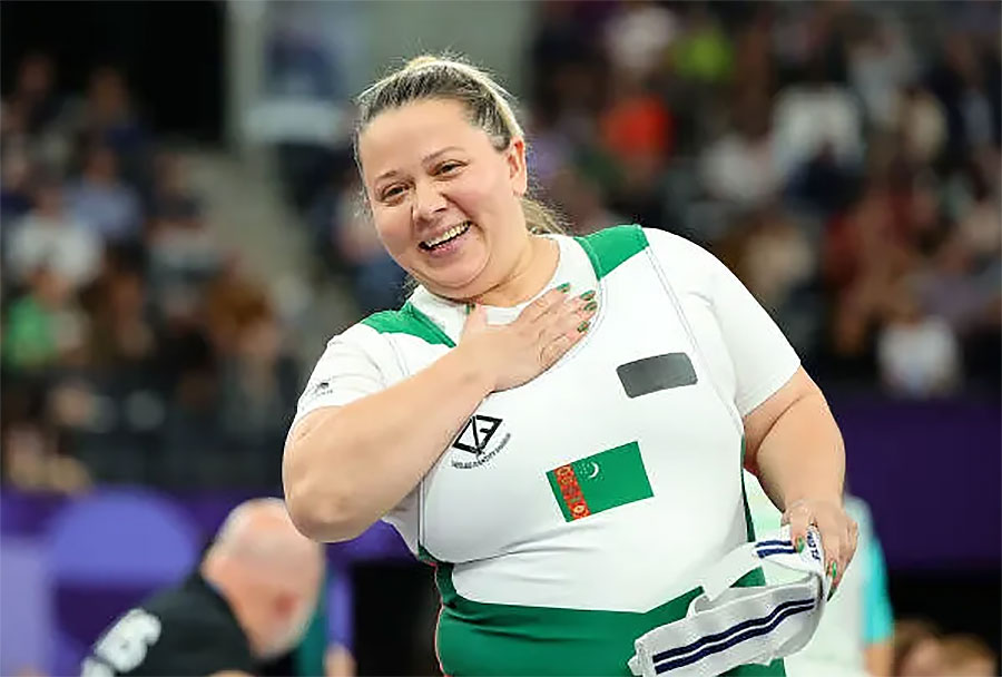 The Turkmen athlete entered the top six in para powerlifting at the Paralympic Games in Paris