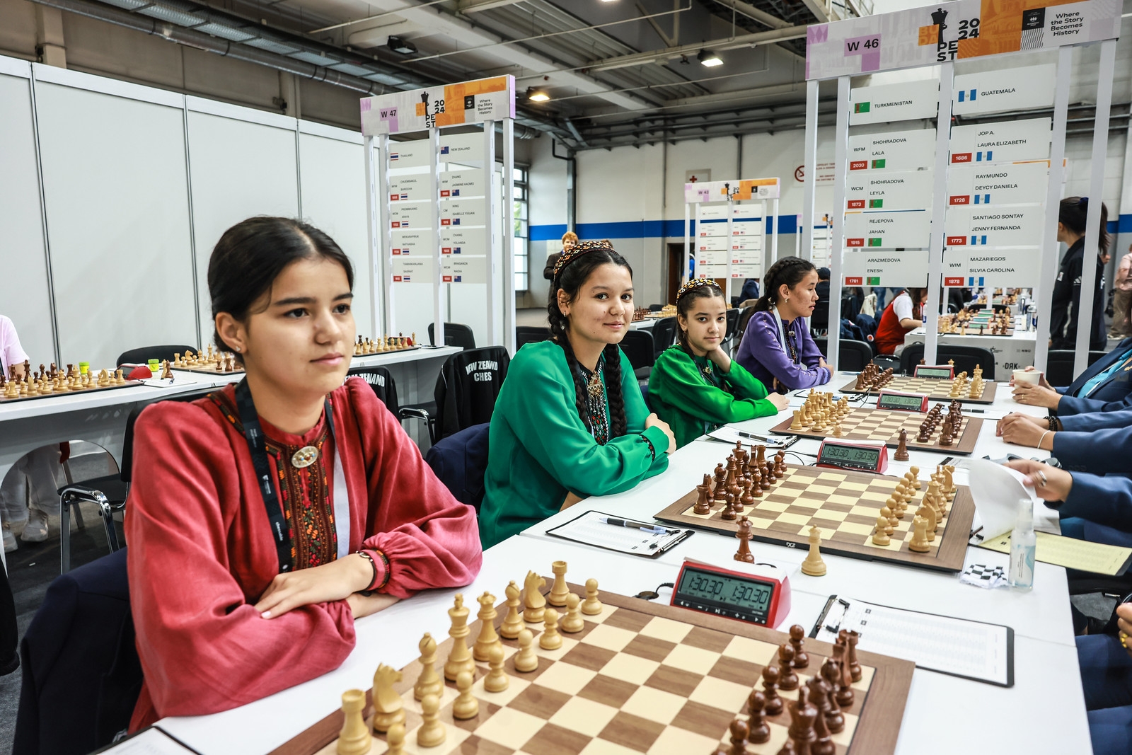 Turkmen chess players won against the Montenegrin team at the World Olympiad in Hungary