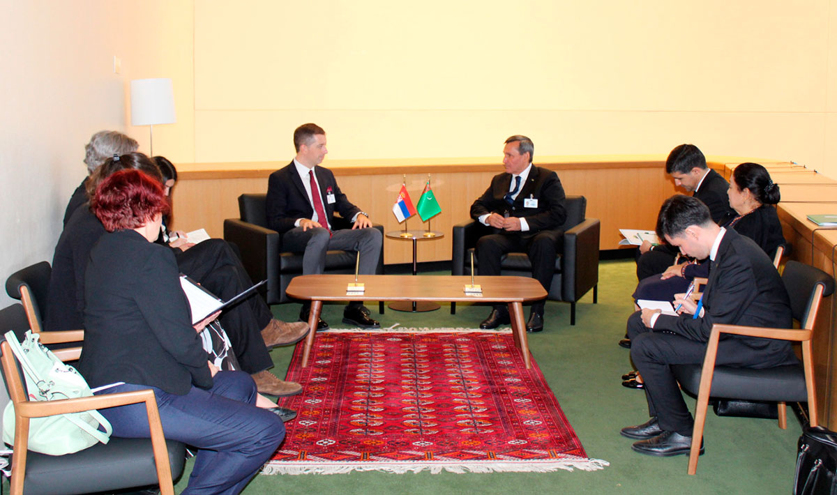 Meeting of the Ministers of Foreign Affairs of Turkmenistan and the Republic of Serbia