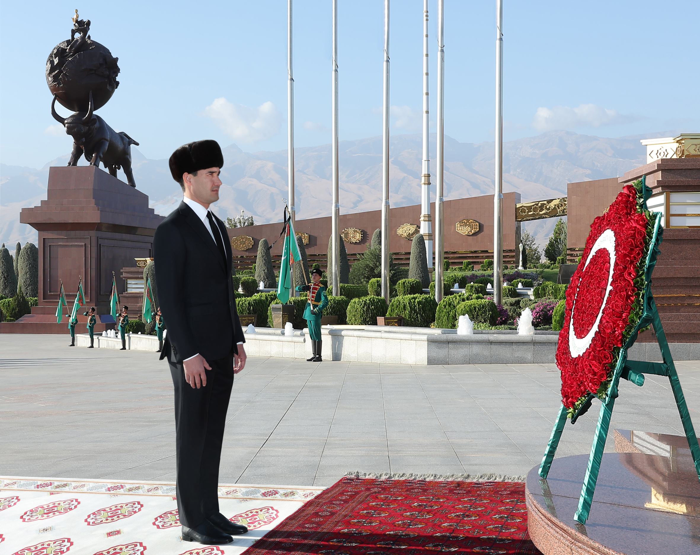 President Serdar Berdimuhamedov took part in the ceremony on the occasion of Remembrance Day