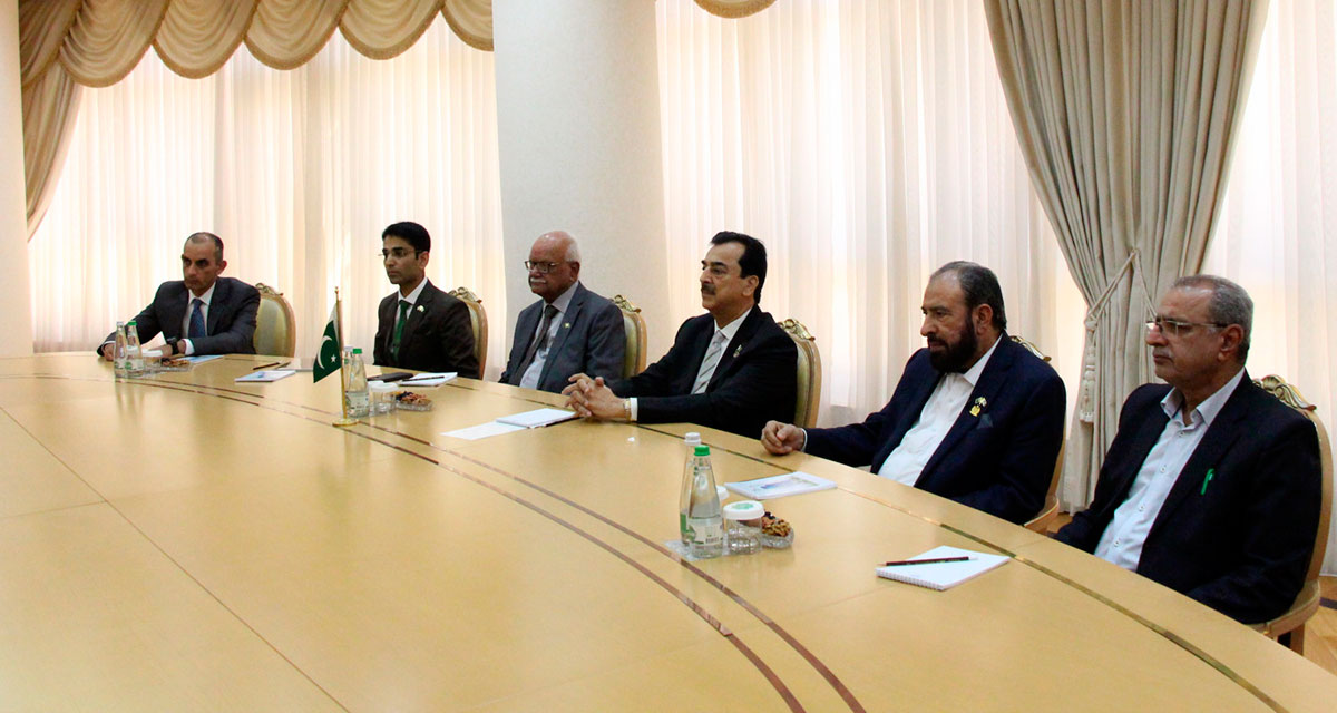 Türkmenistanyň Daşary syýasat edarasynyň ýolbaşçysynyň Pakistan Yslam Respublikasynyň Senatynyň Başlygy bilen duşuşygy geçirildi