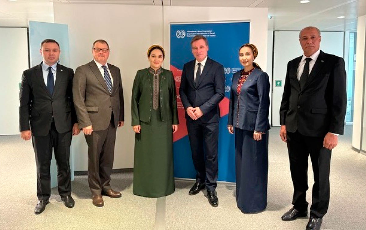 Türkmenistanyň wekiliýeti Ženewada Halkara Zähmet Guramasynyň wekilleri bilen duşuşyklary geçirdi