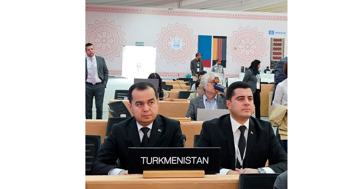 Türkmenistanyň wekiliýeti ÝUNESKO-nyň Maddy däl medeni mirasy goramak boýunça hökümetara komitetiniň 20-nji mejlisine gatnaşýar