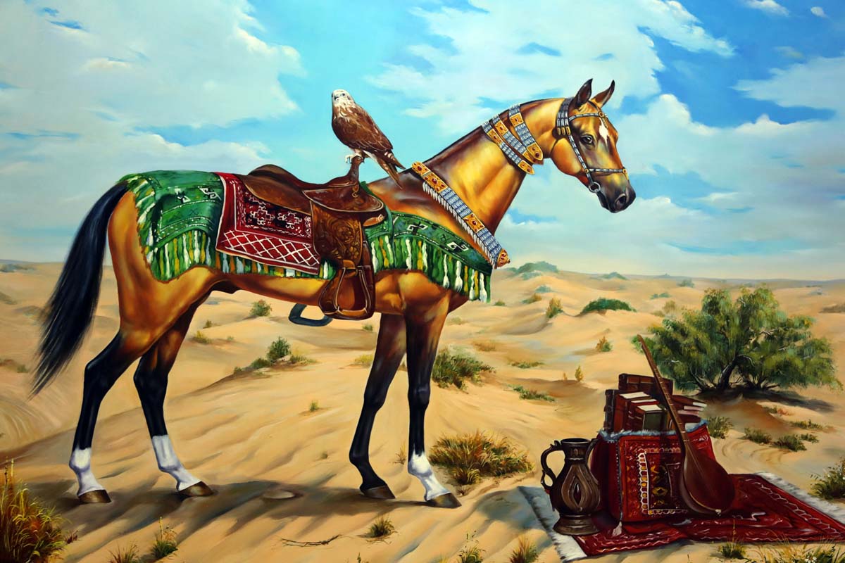 Exhibition of works by Turkmen artists dedicated to winged horses