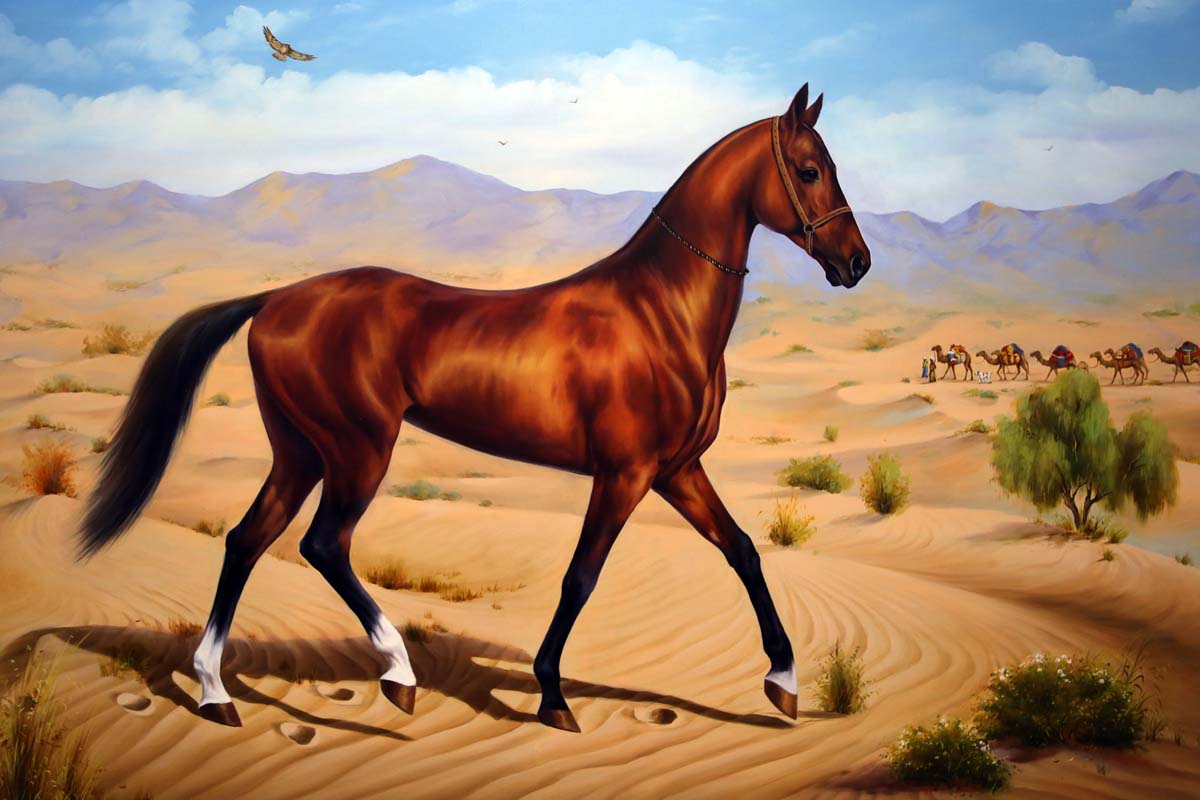 Exhibition of works by Turkmen artists dedicated to winged horses