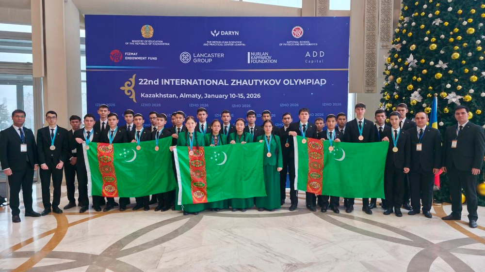 Туркменские школьники завоевали 16 медалей на XXII Международной Жаутыковской олимпиаде в Астане
