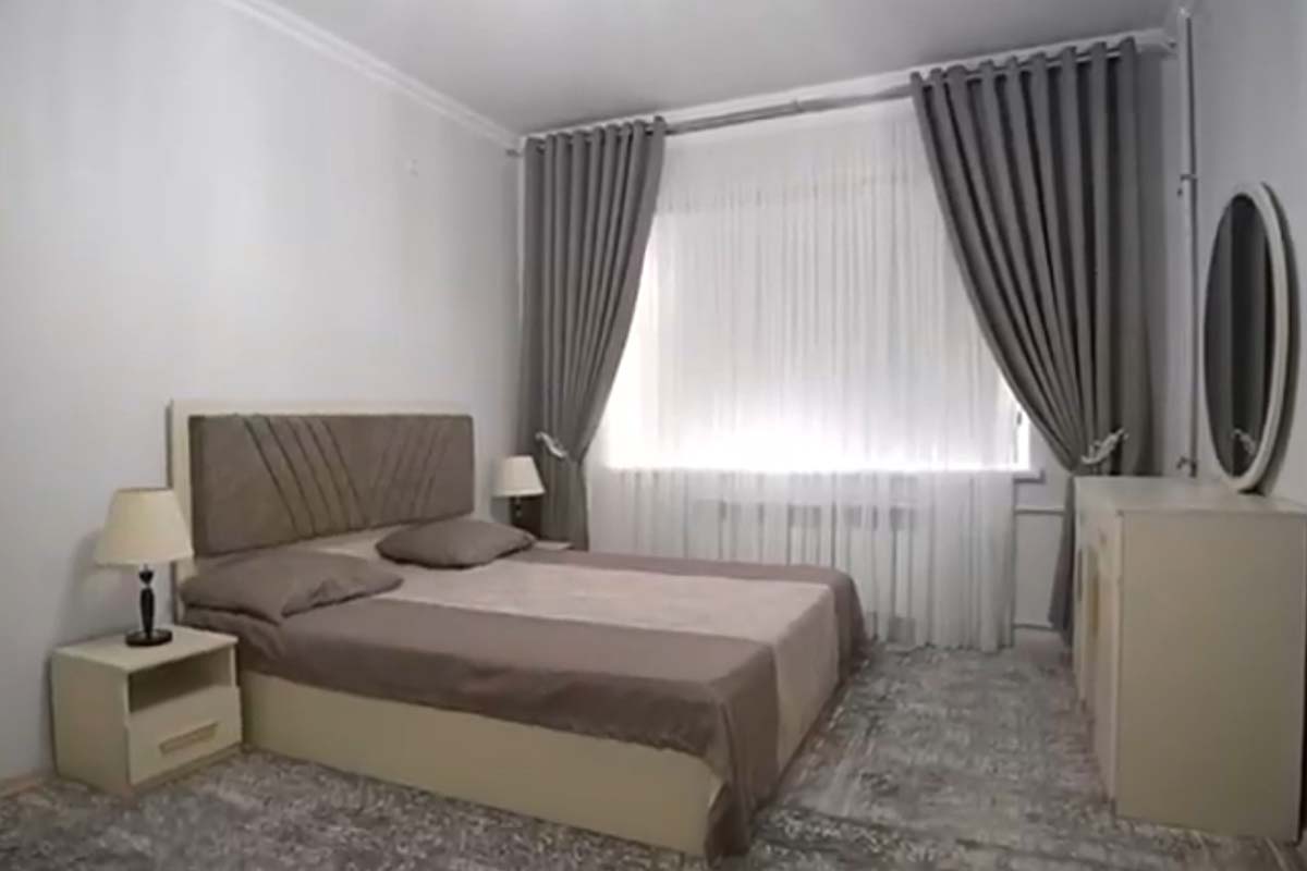 Ceremonial opening of new residential buildings in the coastal city of Turkmenbashi