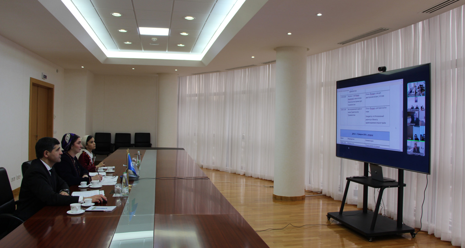 BSGG-nyň Aşgabatdaky Ýurt boýunça edarasynyň ýolbaşçysy bilen wideoaragatnaşyk arkaly duşuşyk