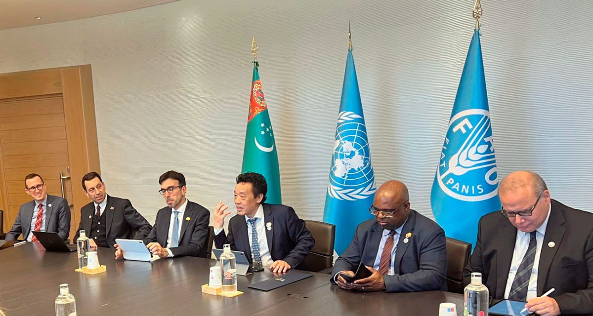 Birleşen Milletler Guramasynyň Azyk we oba hojalyk guramasynyň Baş direktory bilen duşuşyk