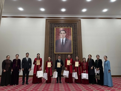 The XVIII Japanese language oratory Competition was held at a Turkmen university