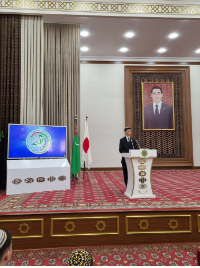 The XVIII Japanese language oratory Competition was held at a Turkmen university