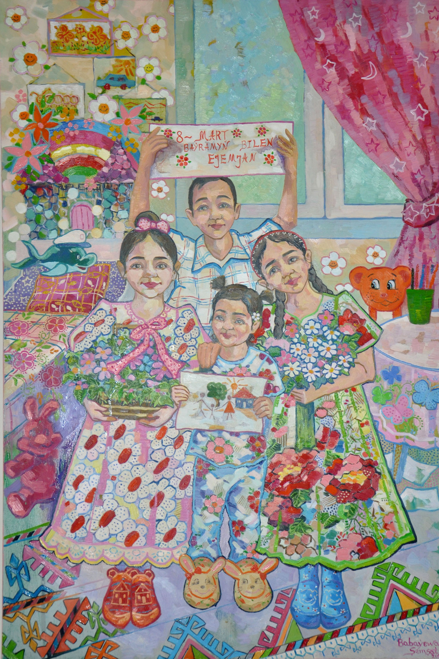 В академии художеств Туркменистана открылась выставка «Sungat äleminiň bahary»