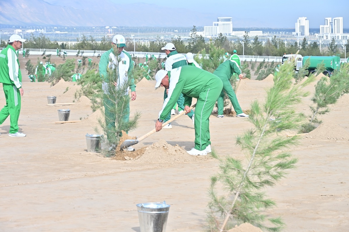 Hormatly Prezidentimiz Serdar Berdimuhamedow ählihalk bag ekmek dabarasyna gatnaşdy