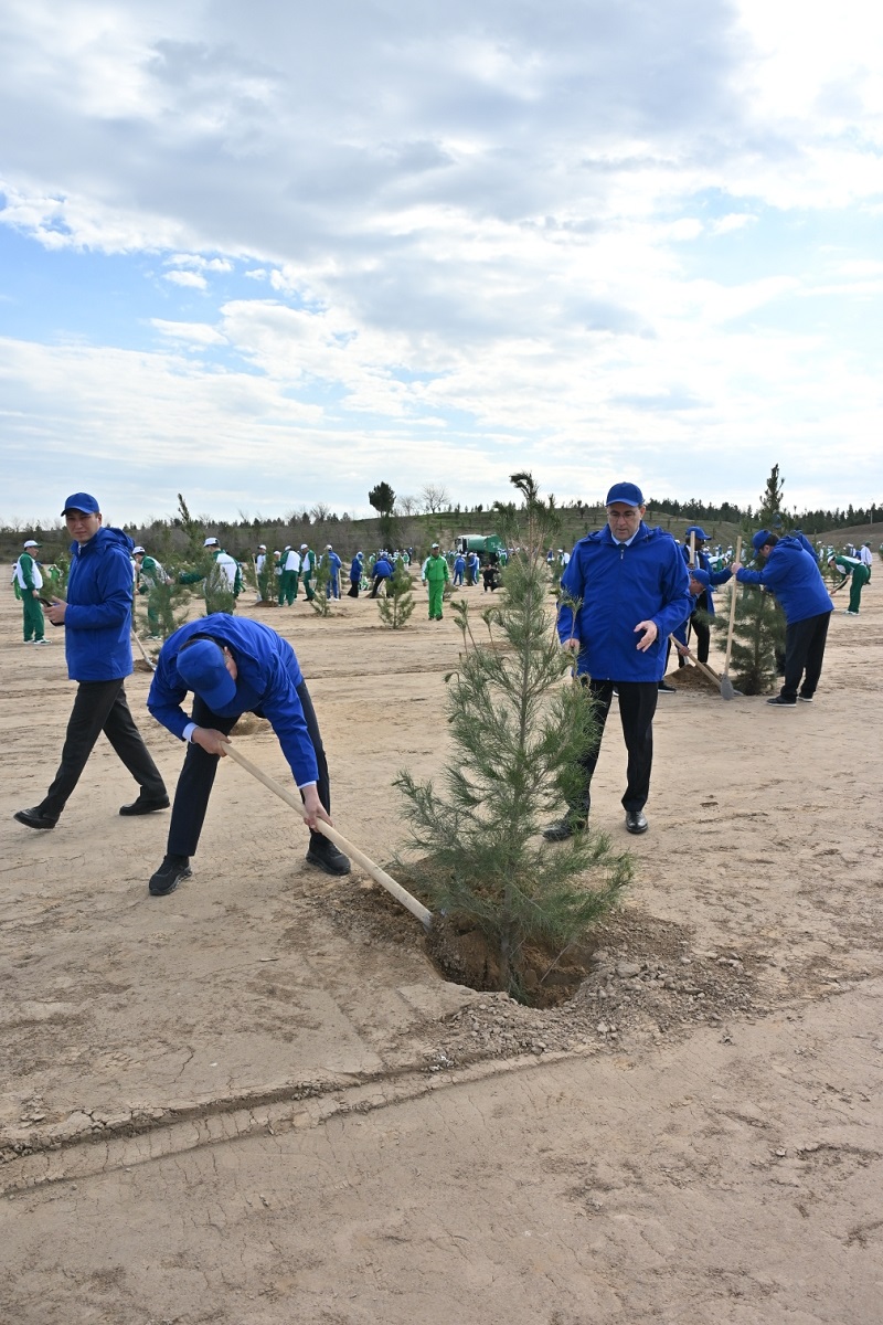 Hormatly Prezidentimiz Serdar Berdimuhamedow ählihalk bag ekmek dabarasyna gatnaşdy