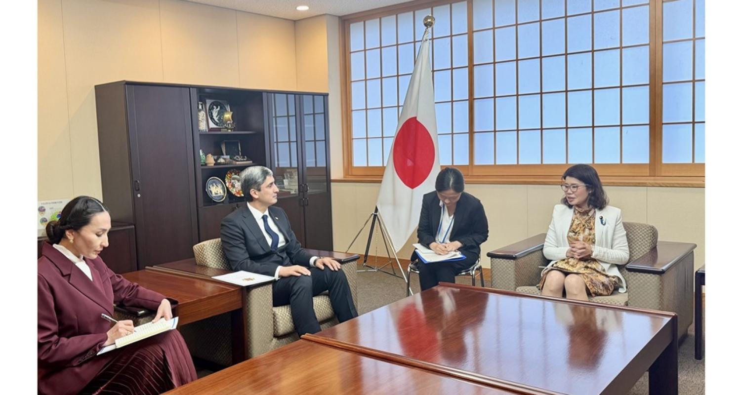 Türkmenistanyň Ýaponiýadaky Ilçisi Ýaponiýanyň Daşary işler boýunça Döwlet ministri bilen duşuşdy