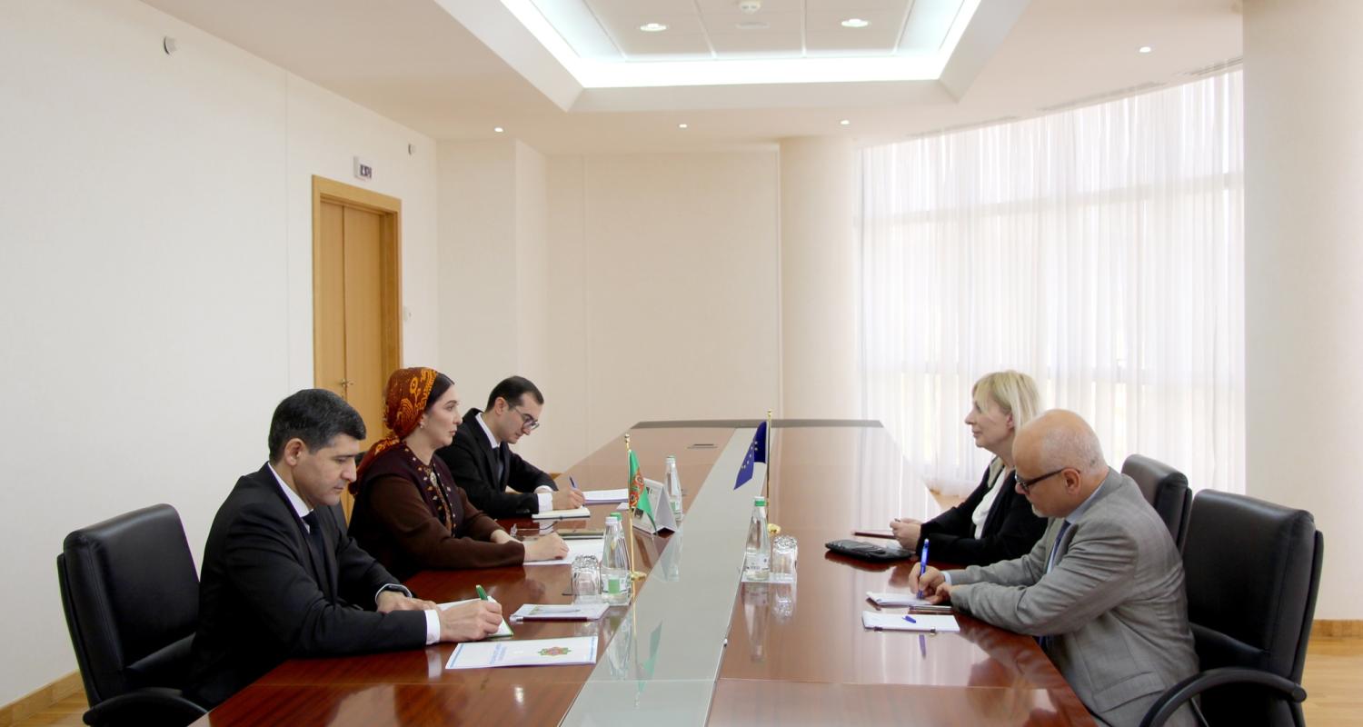 A meeting was held with the Ambassador of the European Union to Turkmenistan