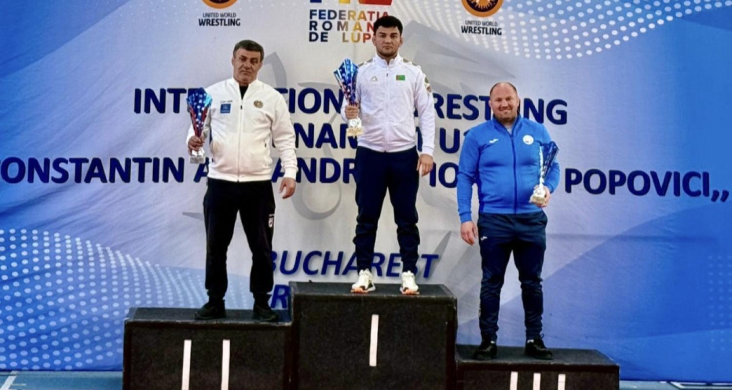 Wrestlers from Turkmenistan took first place in the team standings at an international freestyle wrestling tournament in Romania