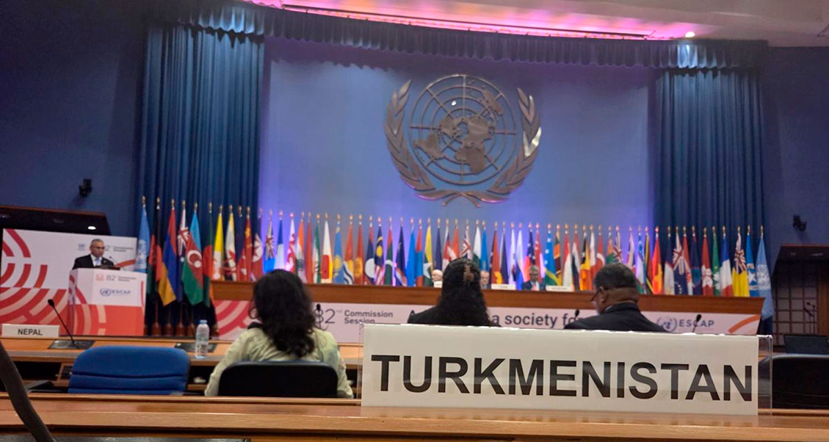 The delegation of Turkmenistan participates in the 82nd session of ESCAP