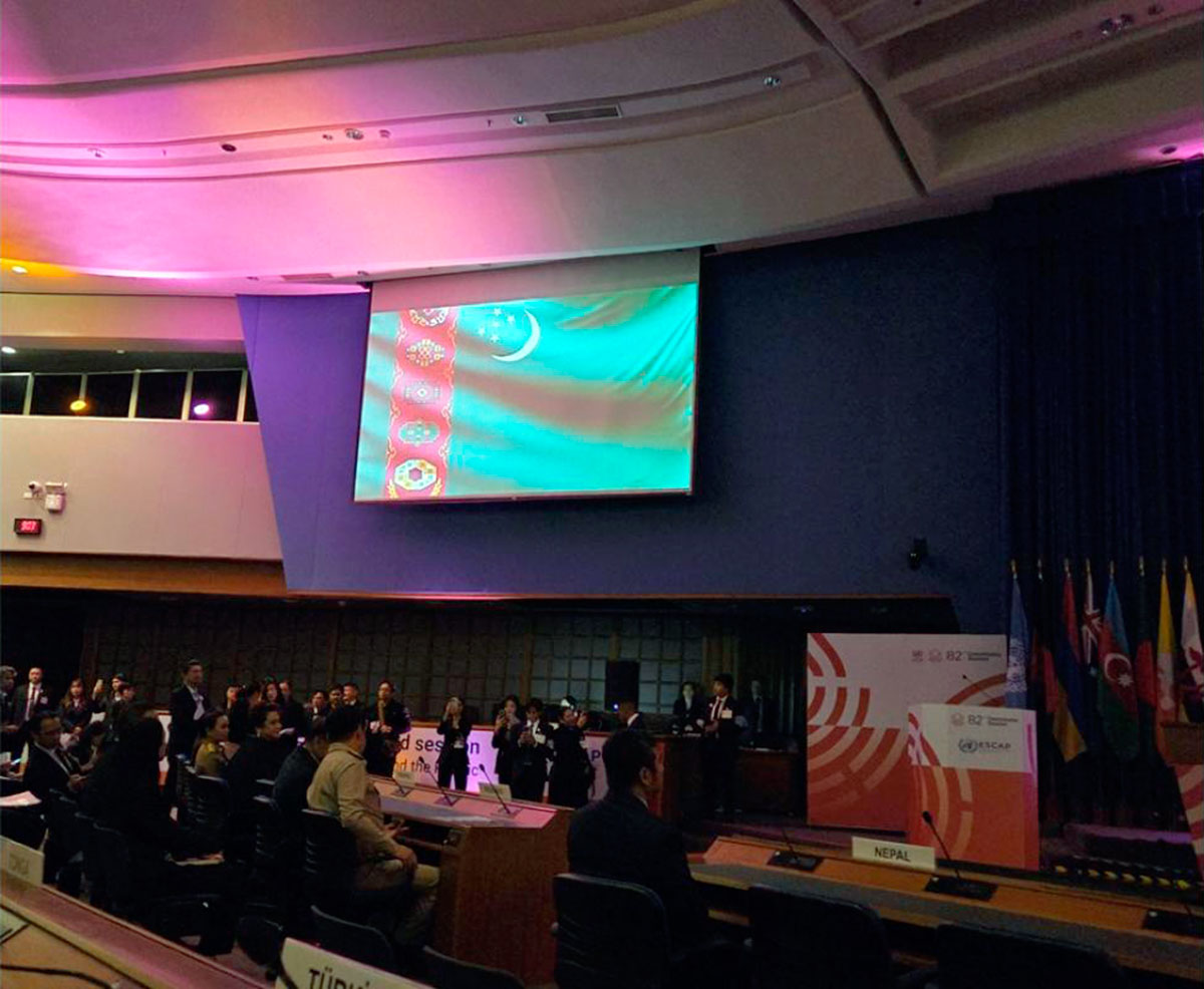 The delegation of Turkmenistan participates in the 82nd session of ESCAP