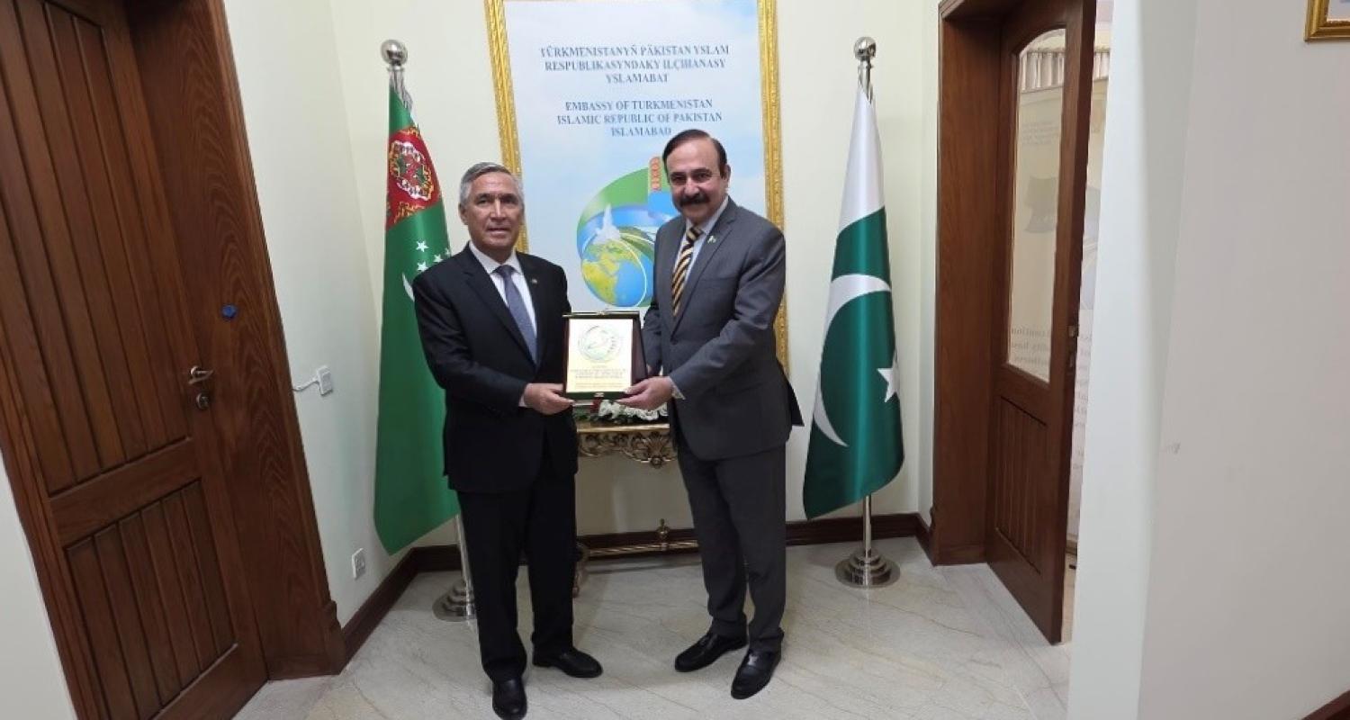 Pakistan's Federal Minister for Parliamentary Affairs visits the Embassy of Turkmenistan in Islamabad