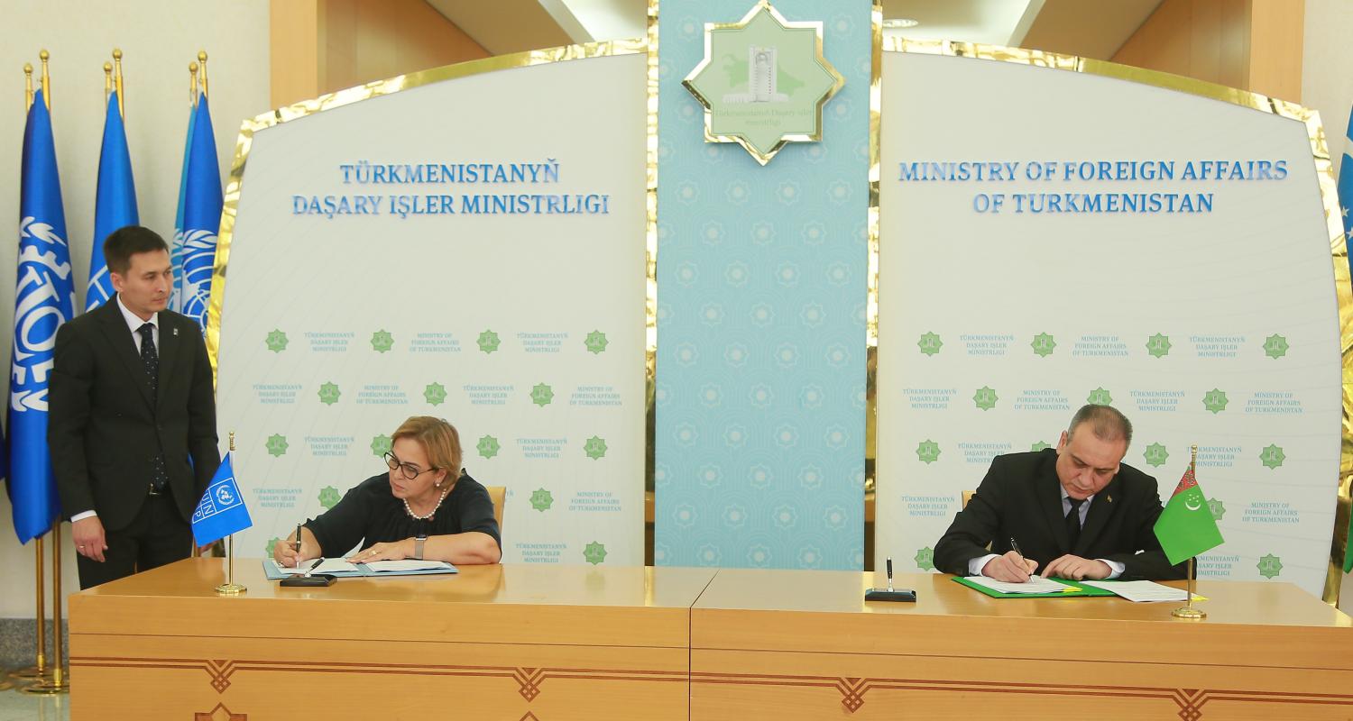 Signing ceremony of documents with UNDP was held at the Ministry of Foreign Affairs of Turkmenistan
