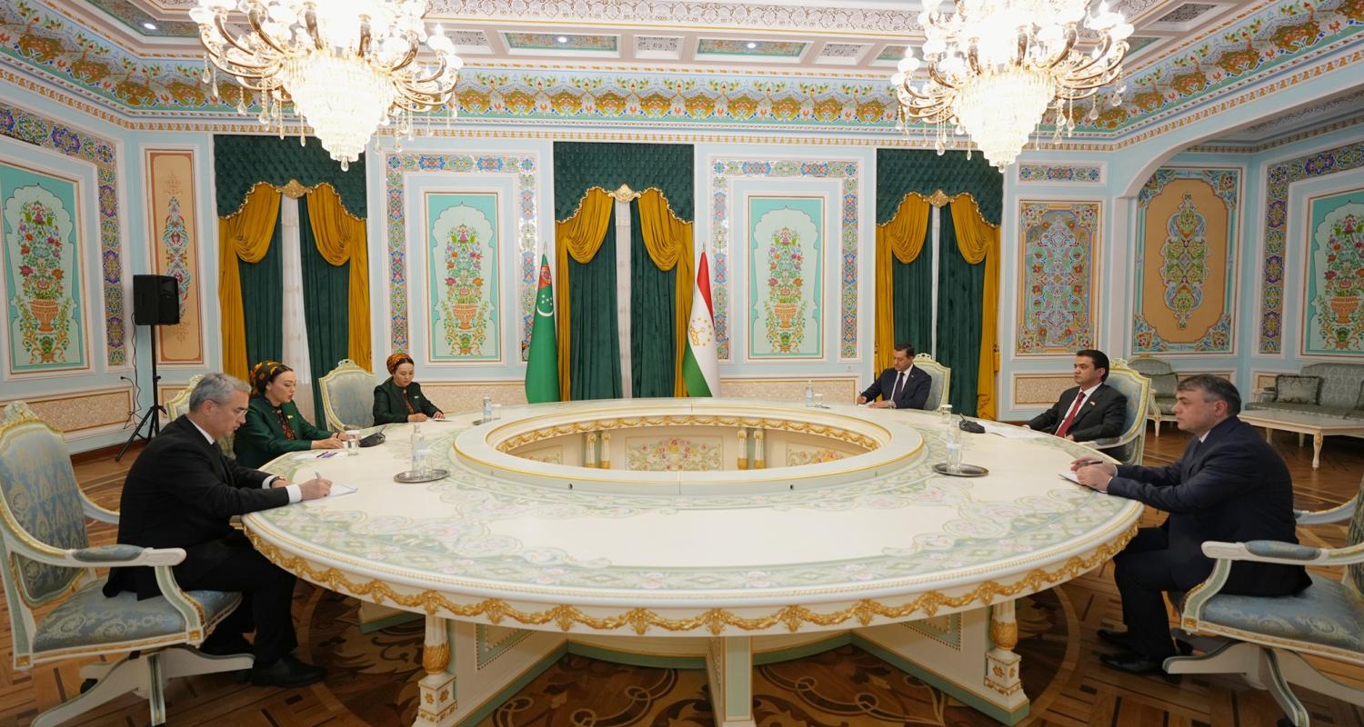 Chairperson of the Mejlis of Turkmenistan Holds Meetings with the Speakers of Both Chambers of the Parliament of the Republic of Tajikistan