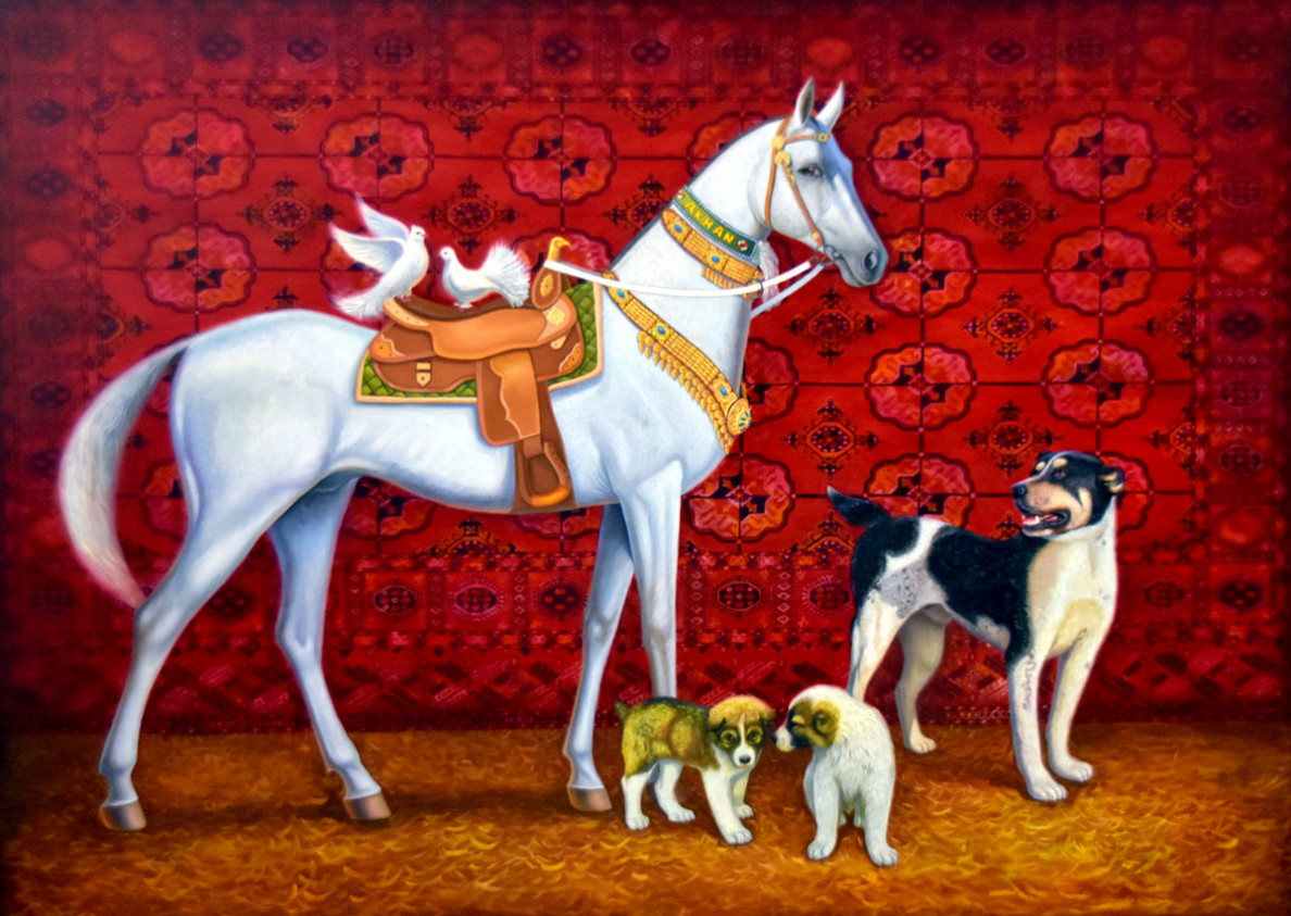 Exhibition Brings Akhalteke Horse and Alabay Dog into Focus
