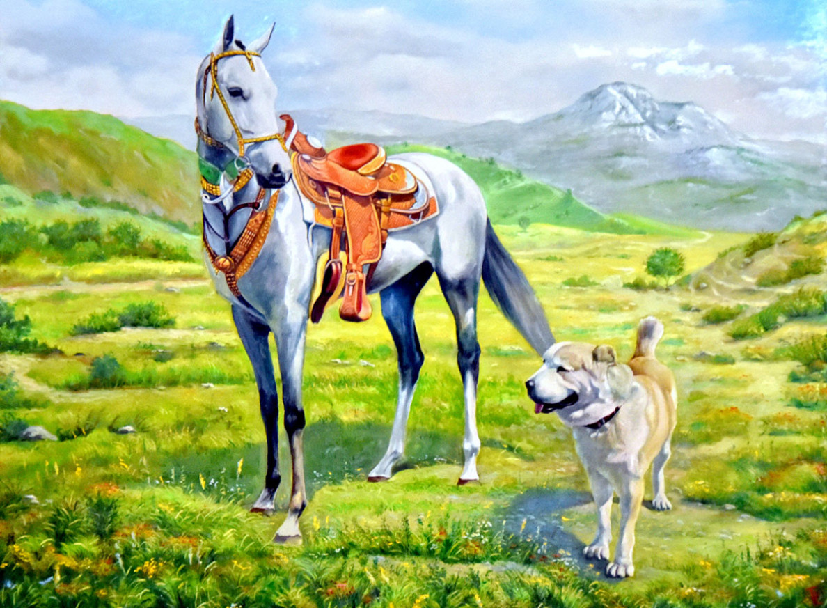 Exhibition Brings Akhalteke Horse and Alabay Dog into Focus