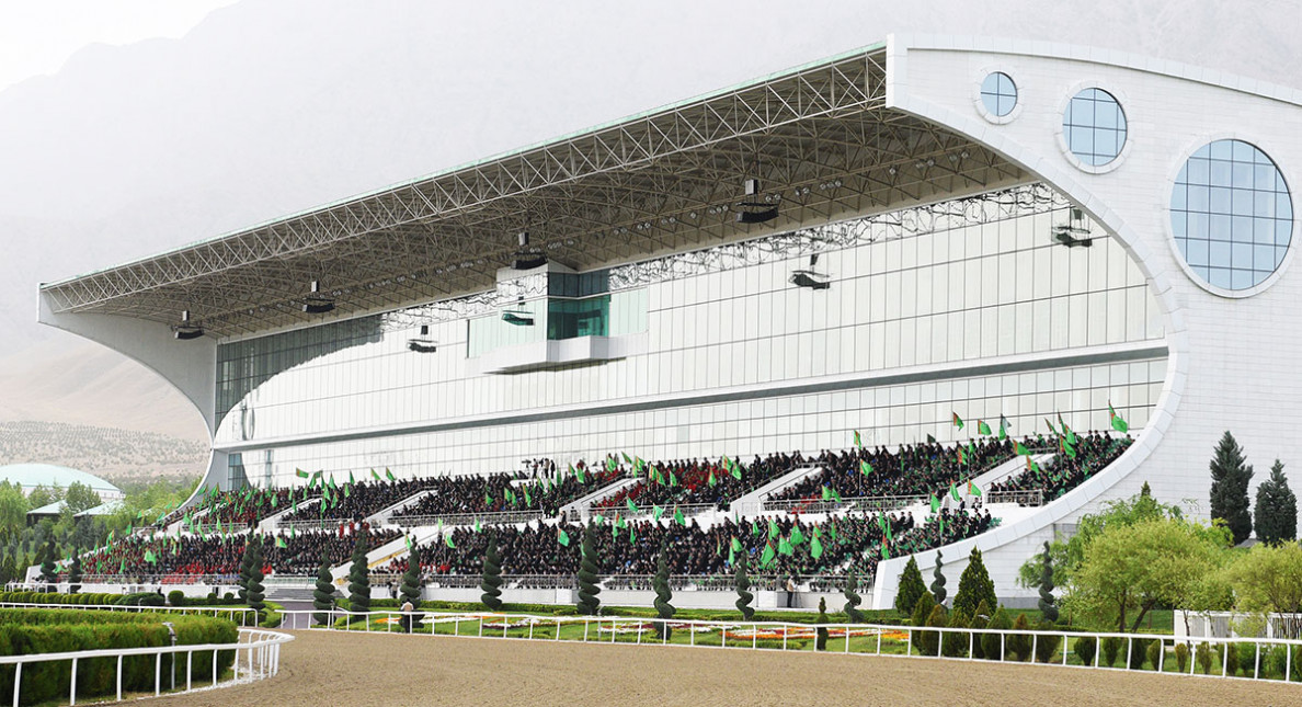 Celebration races take place in international equestrian complex